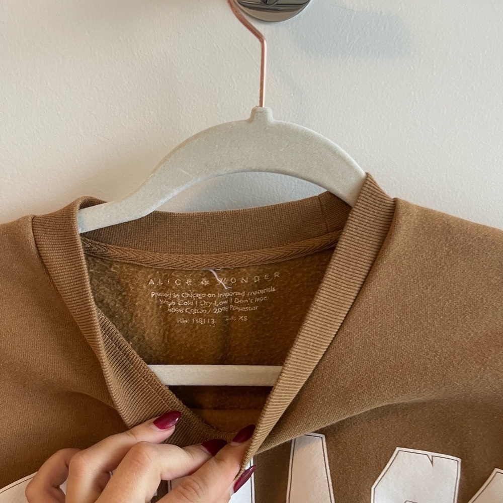 Alice & Wonder Tan Chicago Crewneck - Picture 3 of 3